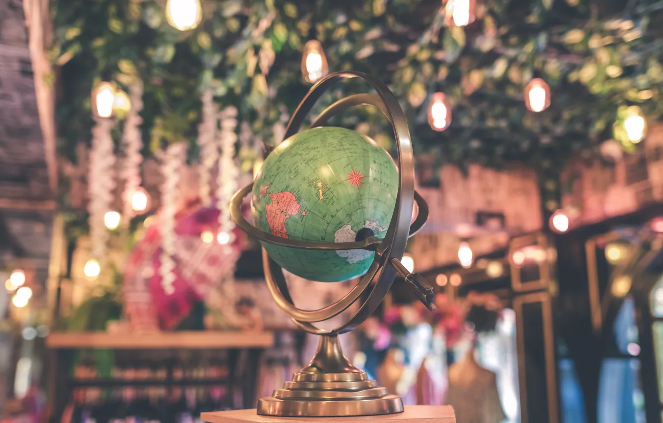 Photo wallpaper photo, globe, bokeh