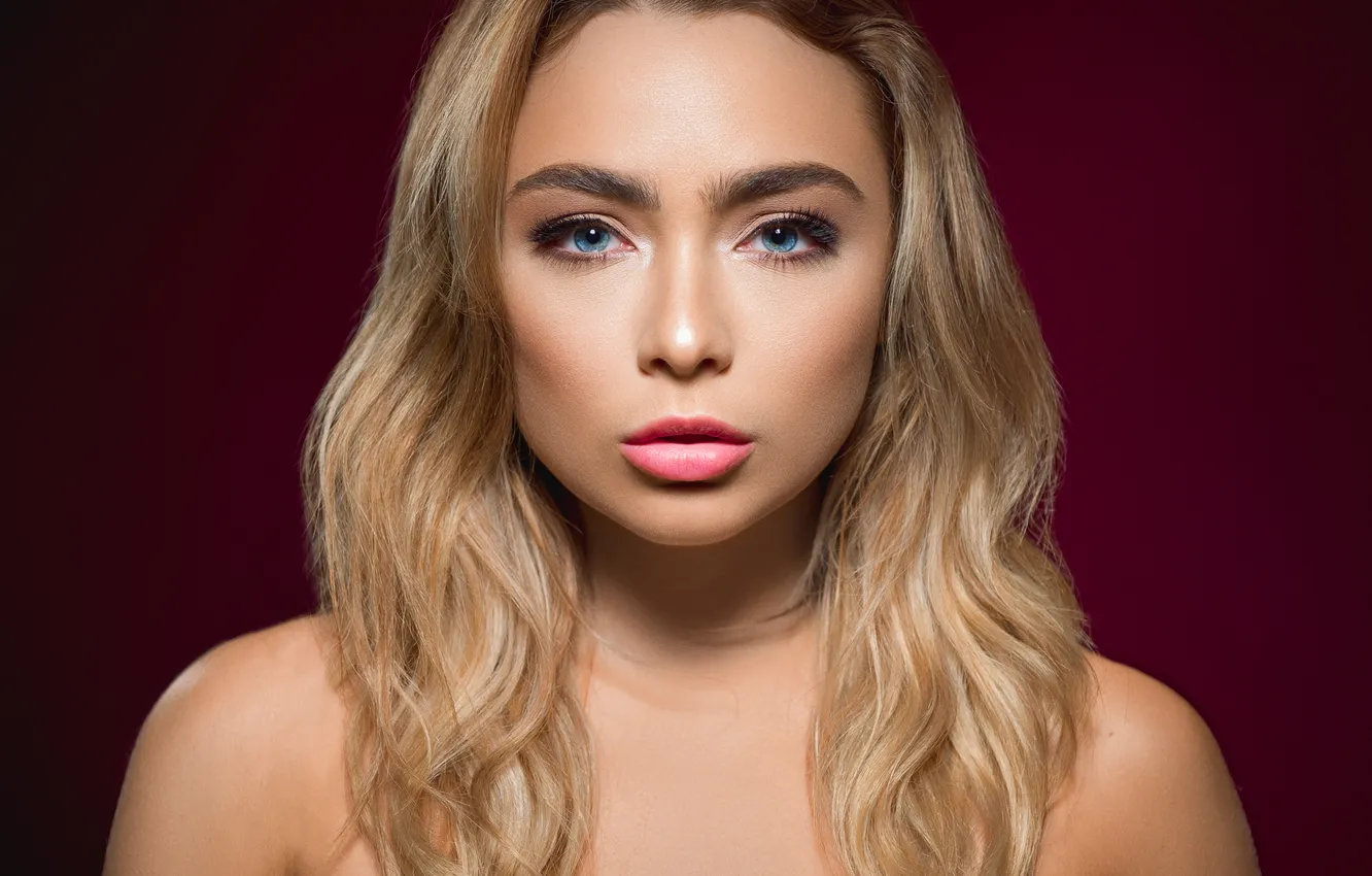 Photo wallpaper look, blonde, Caitlin, Saul Ke