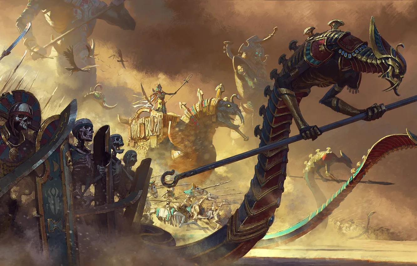 Photo wallpaper Total War, Warhammer II, Turn-based strategy, the game is in a mixed genre
