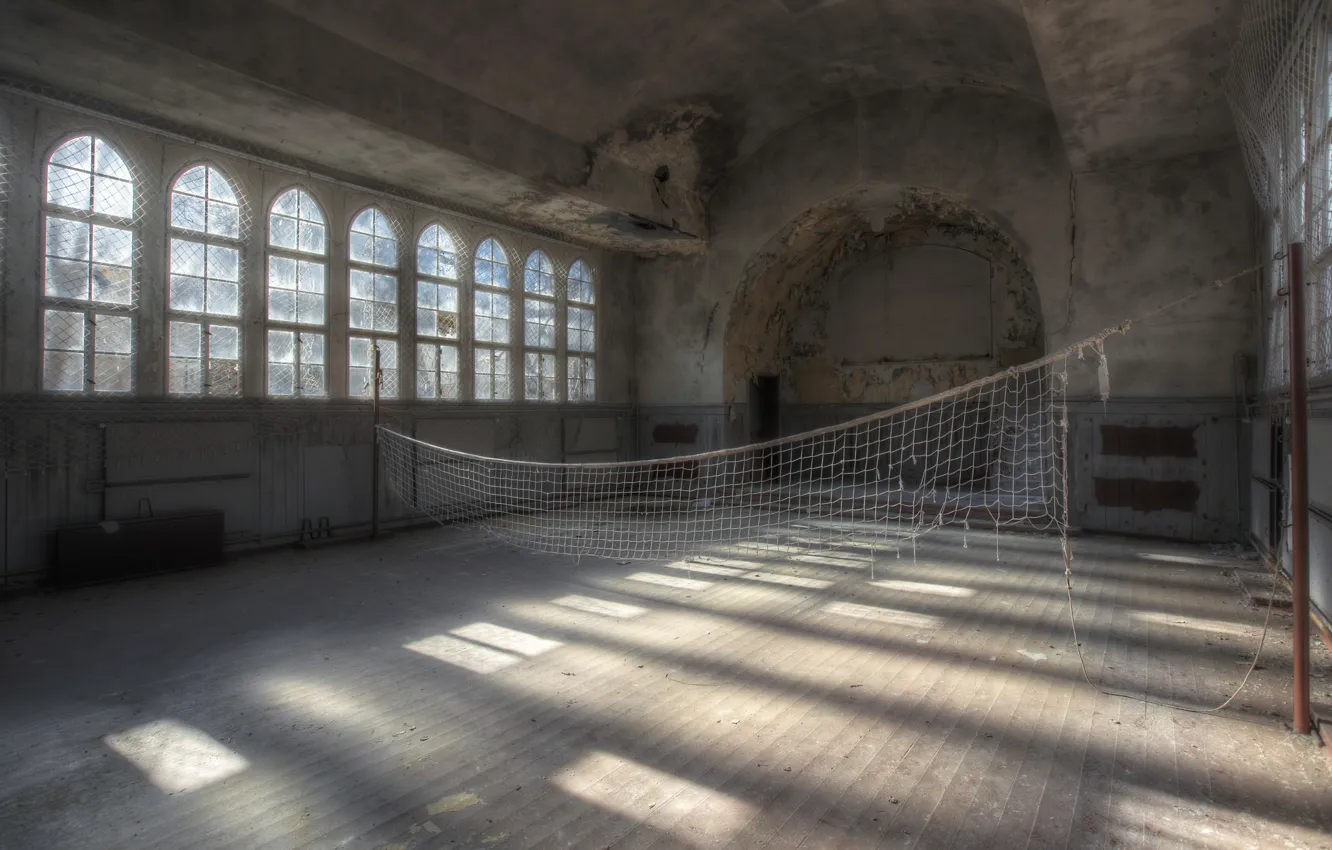 Photo wallpaper mesh, sport, hall