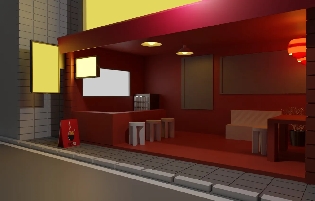 Photo wallpaper light, vivica, cafe