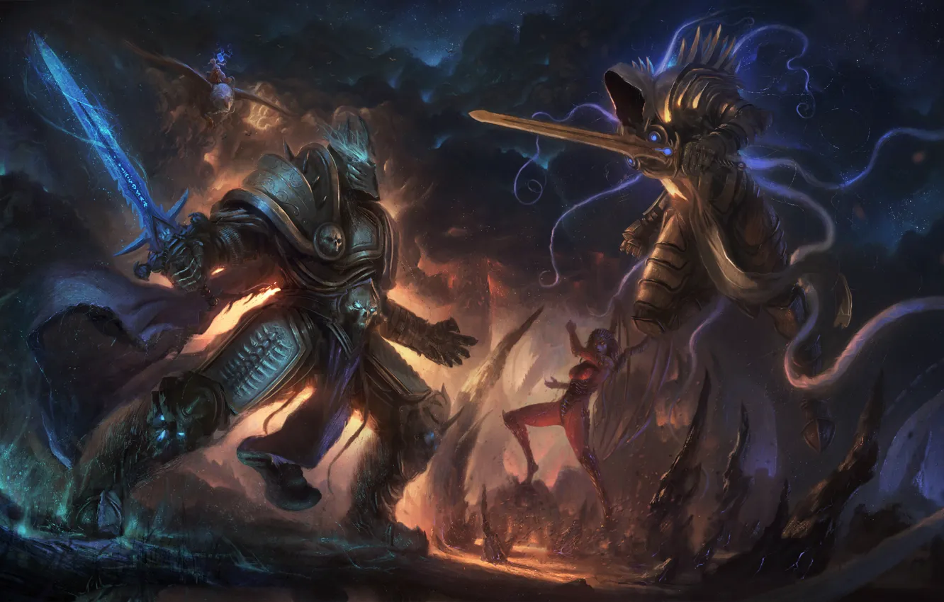 Photo wallpaper starcraft, diablo, warcraft, arthas, sarah kerrigan, Tyrael, Heroes of the Storm, Archangel of Justice