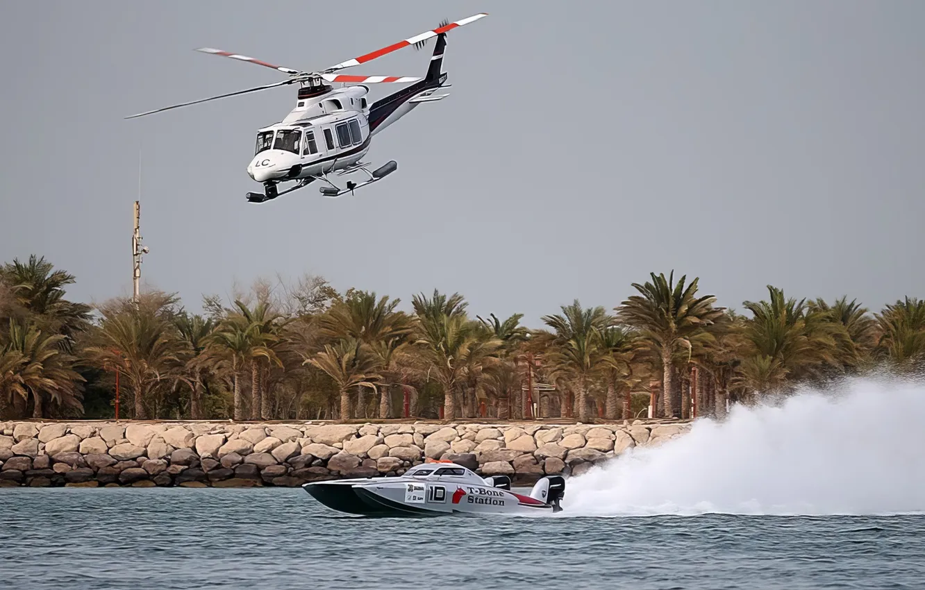 Photo wallpaper race, boat, speed