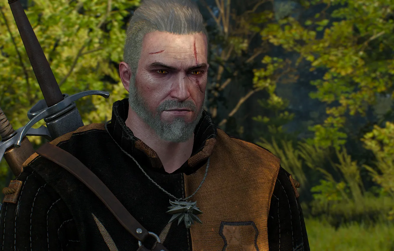 Photo wallpaper Nature, The Witcher, Geralt of Rivia, The Witcher 3, The Witcher 3