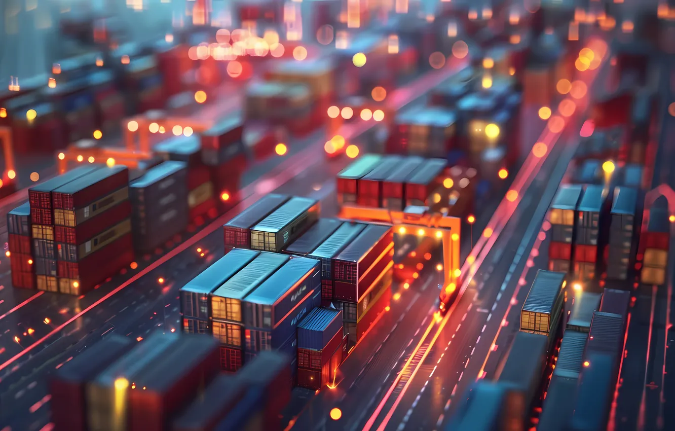 Photo wallpaper cargo, AI Art