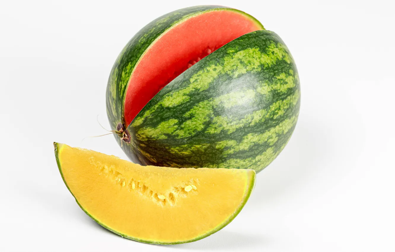Photo wallpaper yellow, watermelon, watermelons