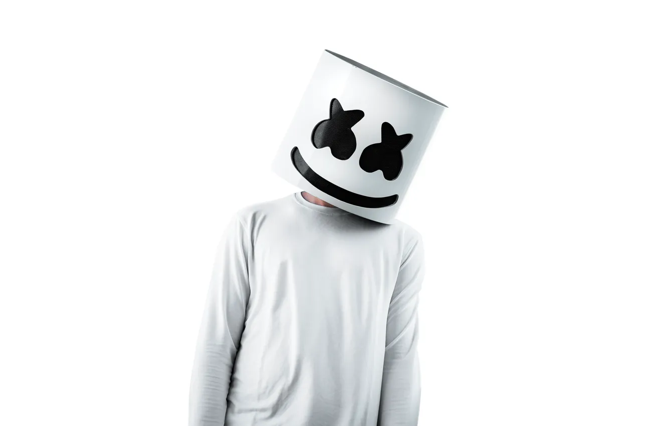 Photo wallpaper people, mask, DJ, marshmallow, Marshmello