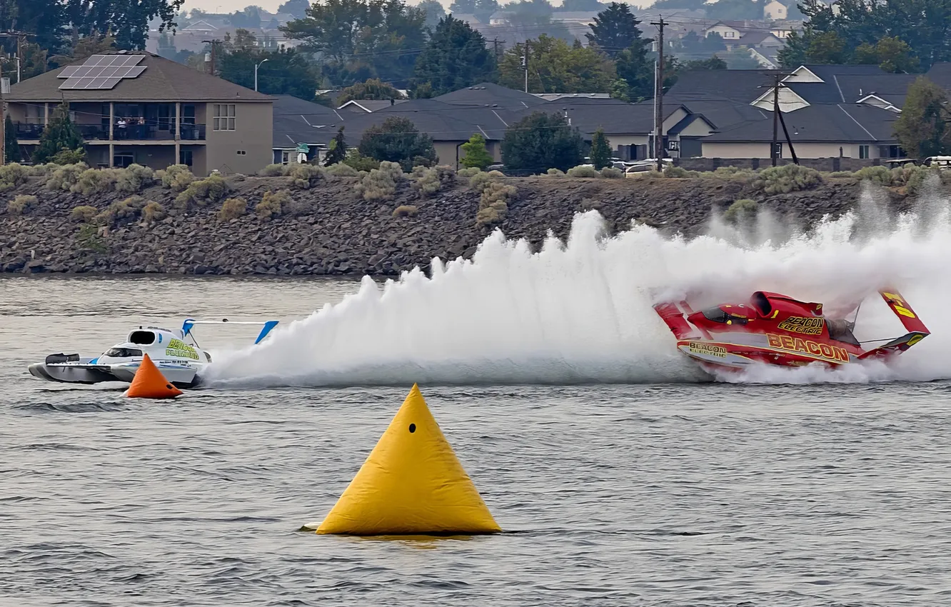 Photo wallpaper race, boat, speed