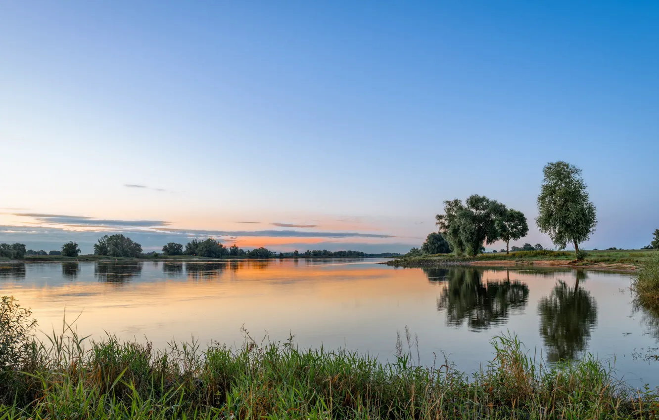 Photo wallpaper morning, Germany, Elba