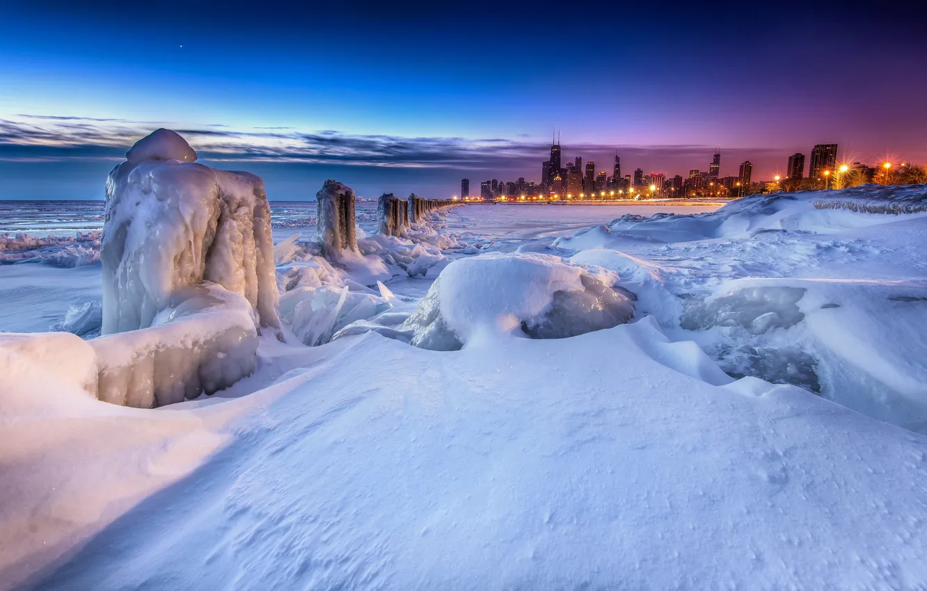 Wallpaper Chicago, Beach, Lake, Michigan for mobile and desktop ...