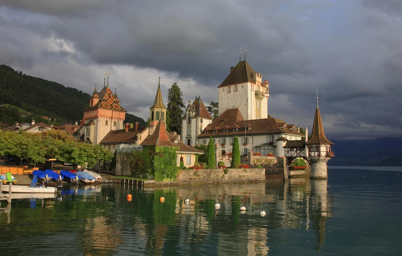 Photo wallpaper sea, landscape, the city