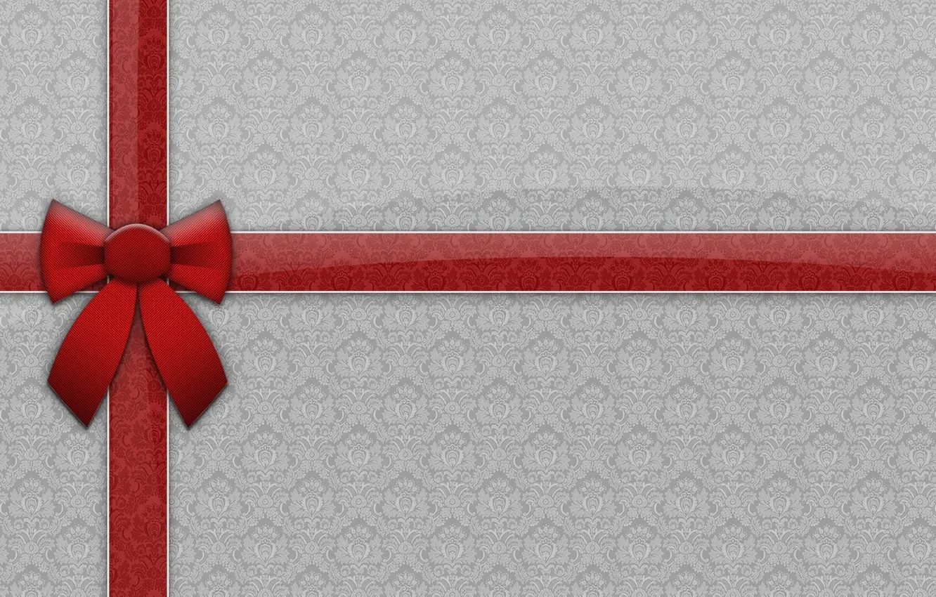 Photo wallpaper holiday, new year, texture, tape, new year, red, bow
