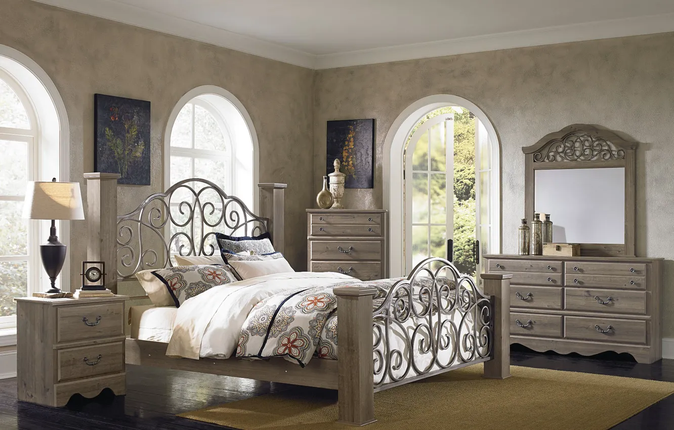 Photo wallpaper room, interior, bedroom, Timber creek