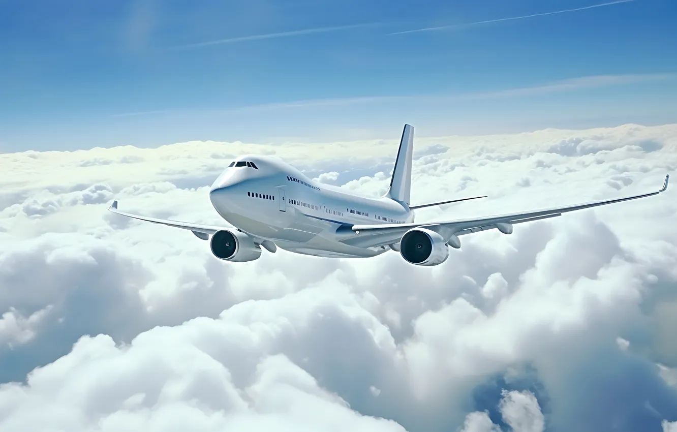 Photo wallpaper the sky, flight, aviation, the plane