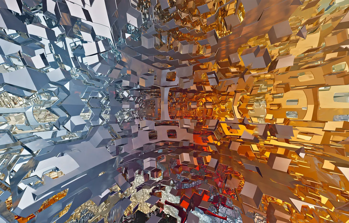 Photo wallpaper squares, background, network