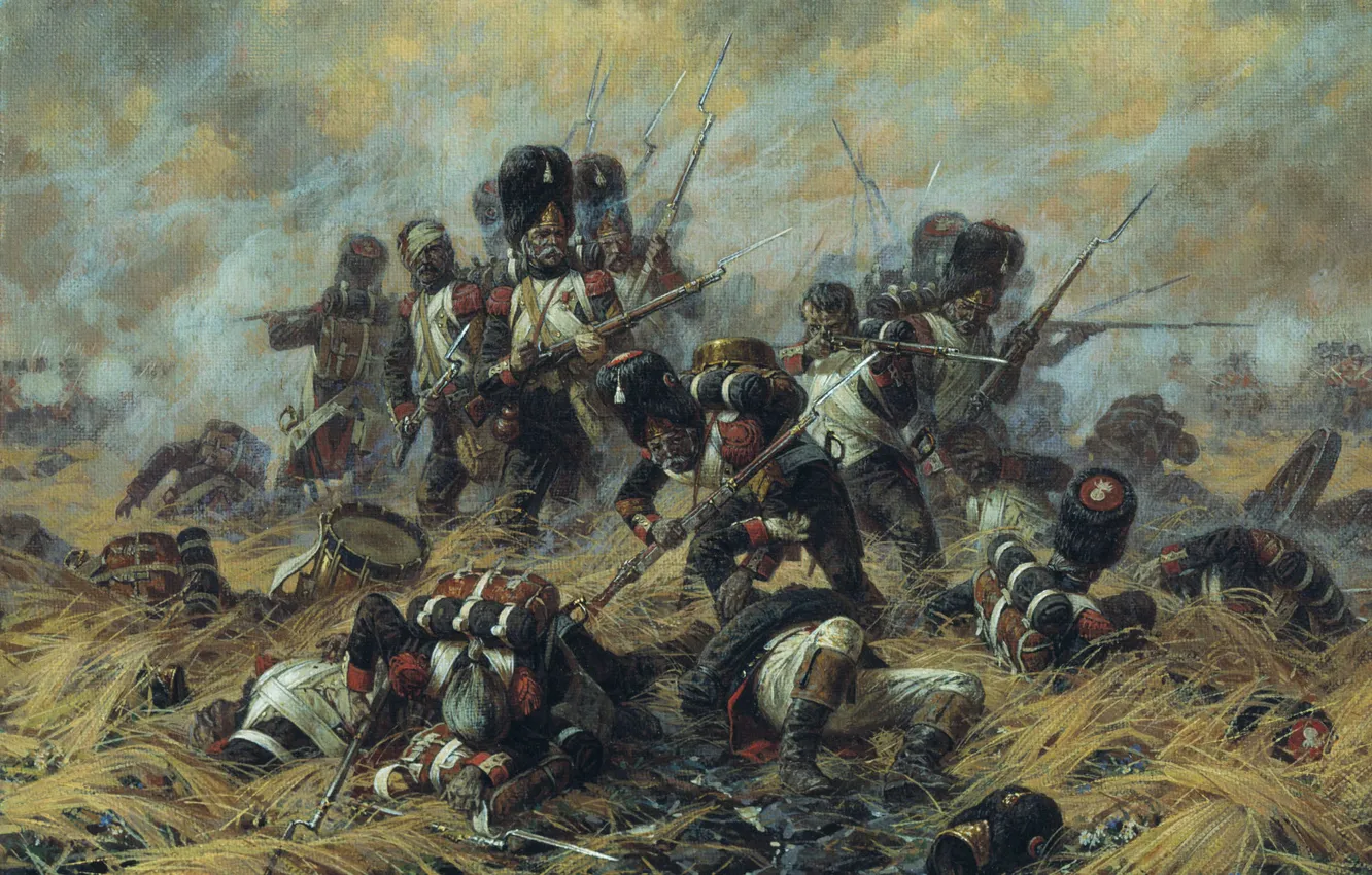 Photo wallpaper picture, the battle, Averyanov, Waterloo