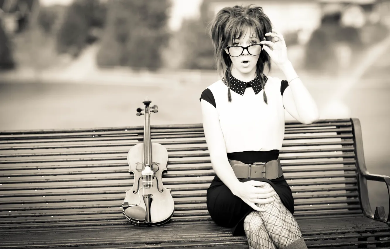 Photo wallpaper violin, beauty, violin, Lindsey Stirling, Lindsey Stirling