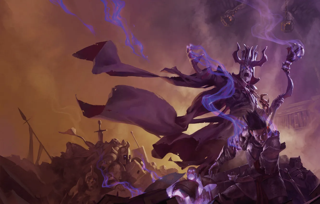 Photo wallpaper warrior, MAG, male, Magic: The Gathering, Acererak the Archlich, Archilich