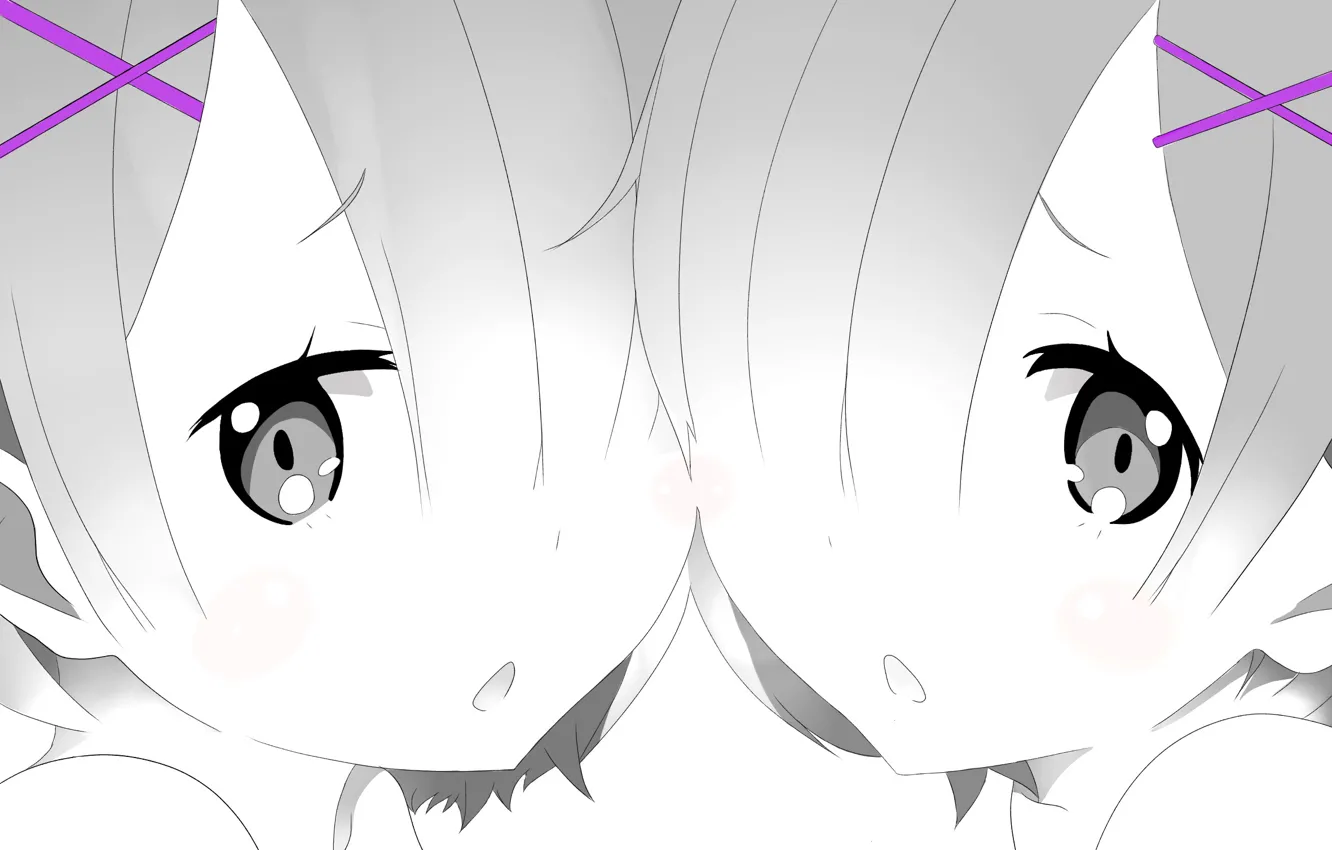 Photo wallpaper girl, RAM, REM, Re:zero kara hajime chip isek or seikatsu