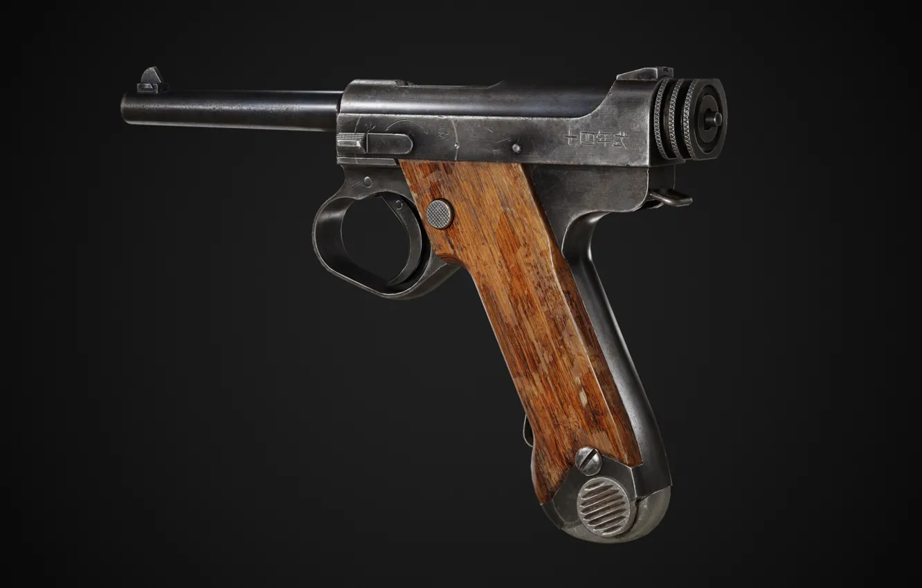 Photo wallpaper Japan, self-loading pistol, Nambu Type 14