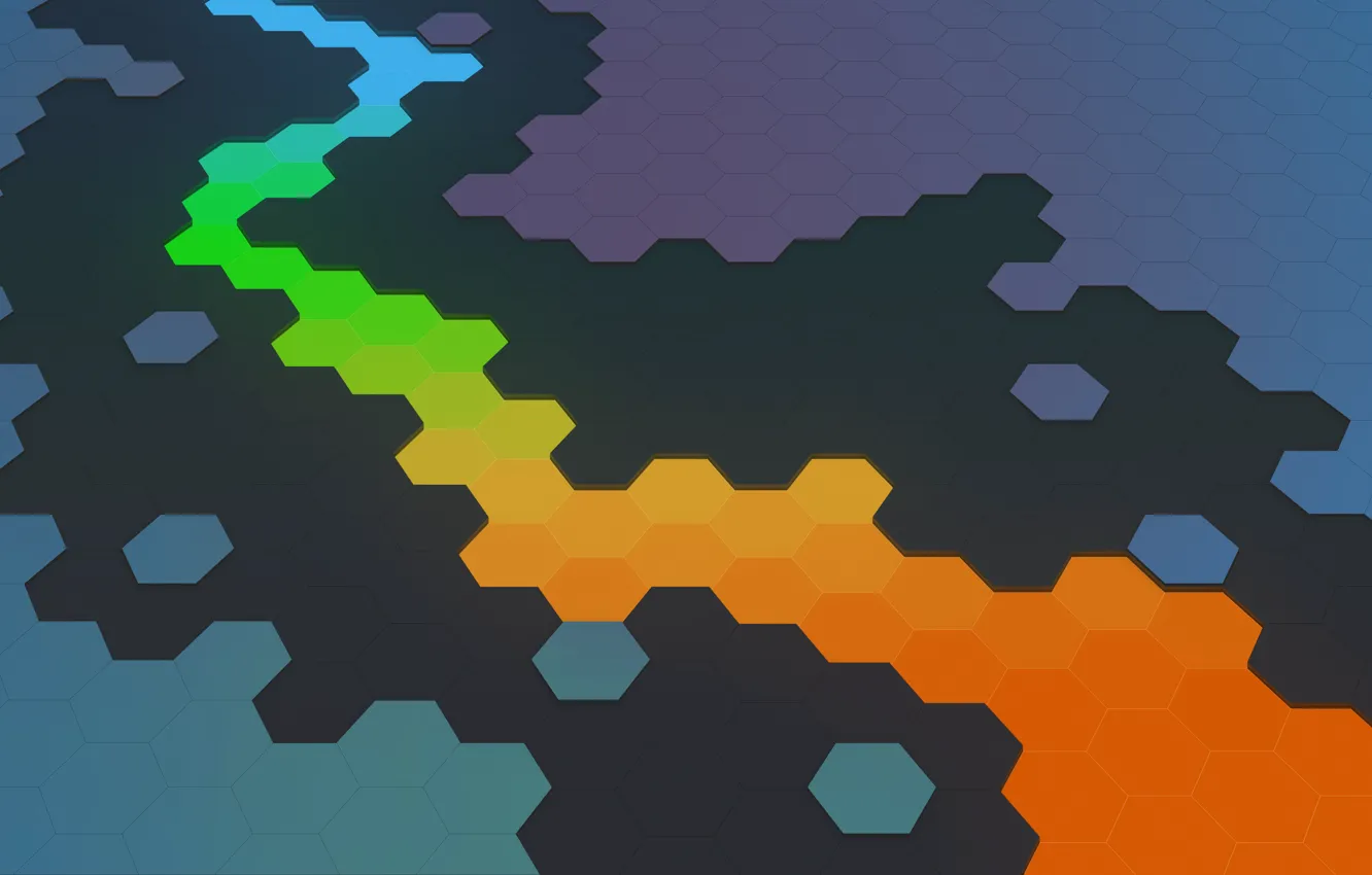 Photo wallpaper line, mesh, hexagon