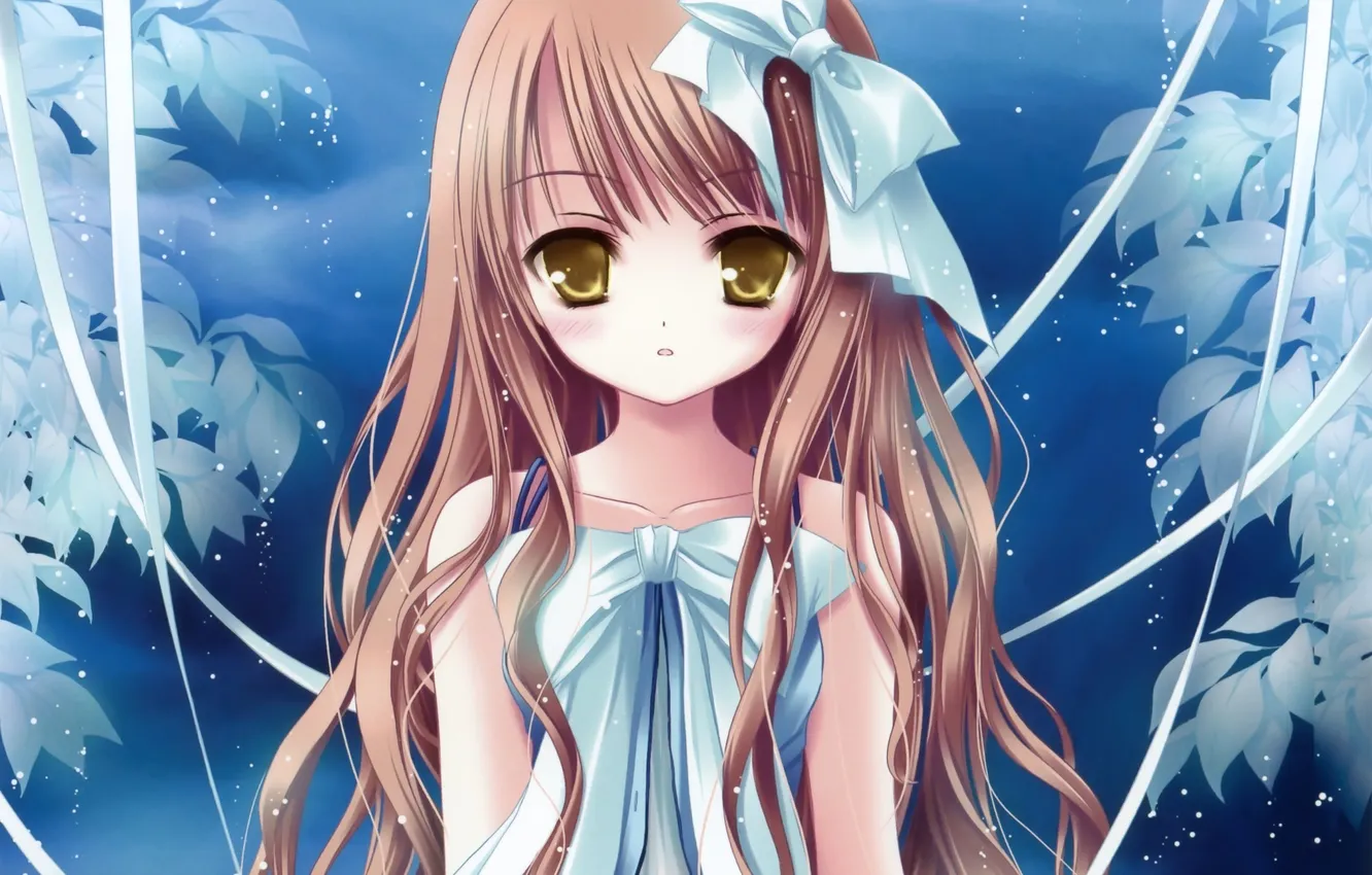 Photo wallpaper girl, anime, art, tape, bow, loli, Tinkerbell