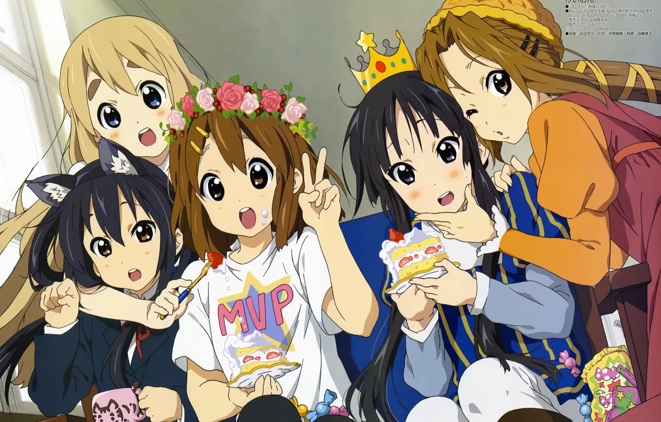 Photo wallpaper mio akiyama, tainak to knighty, hirasawa yui, kotobuki tsumugi, nakano azusa, K-On! Japanese high school …