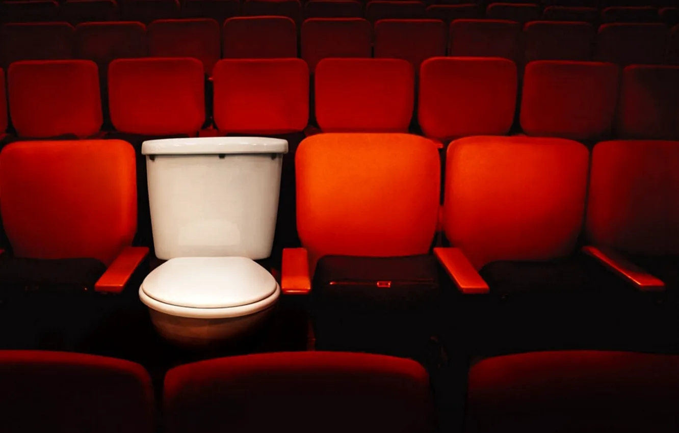 Photo wallpaper cinema, the toilet, seat