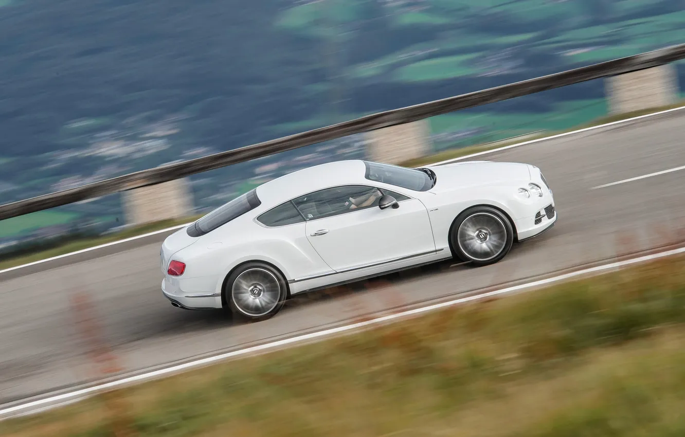 Photo wallpaper Auto, Bentley, Continental, White, GTC, Suite, Side view