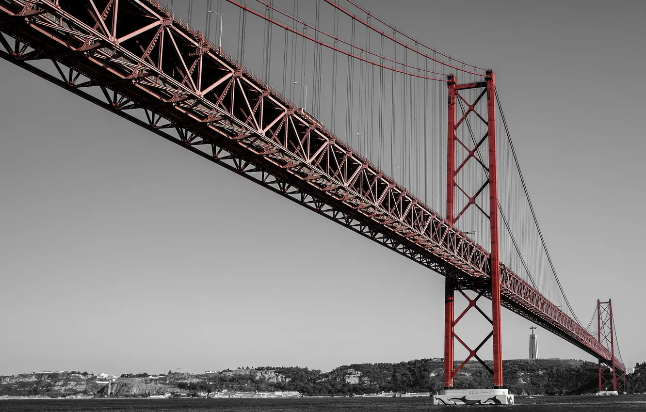 Photo wallpaper bridge, the city, Bridge of Lisbon