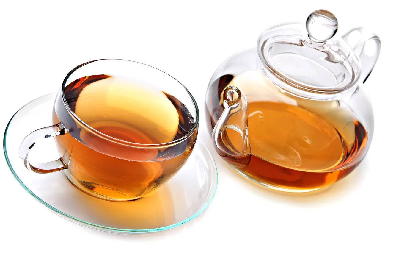 Photo wallpaper tea, Cup, drink, saucer, teapot