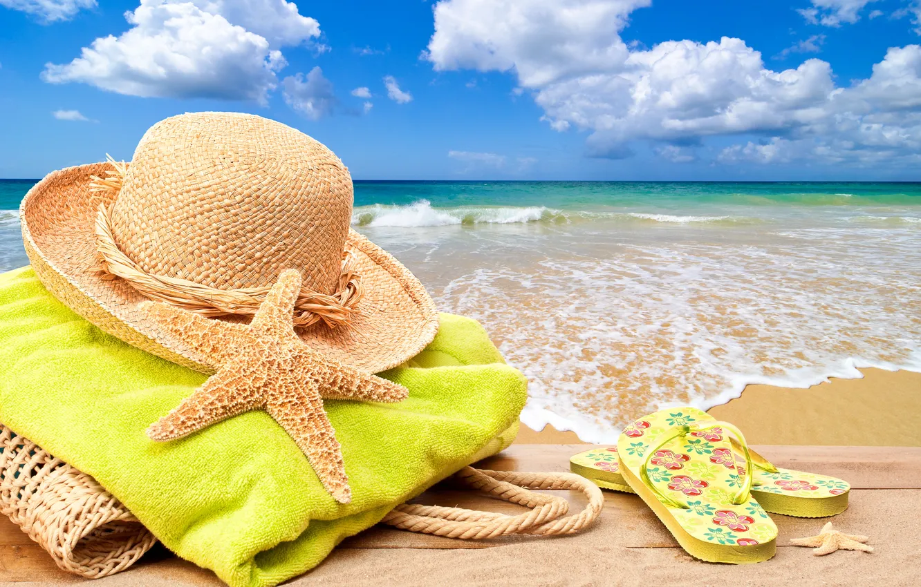 Photo wallpaper sea, beach, summer, the sun, stay, summer, beach, vacation