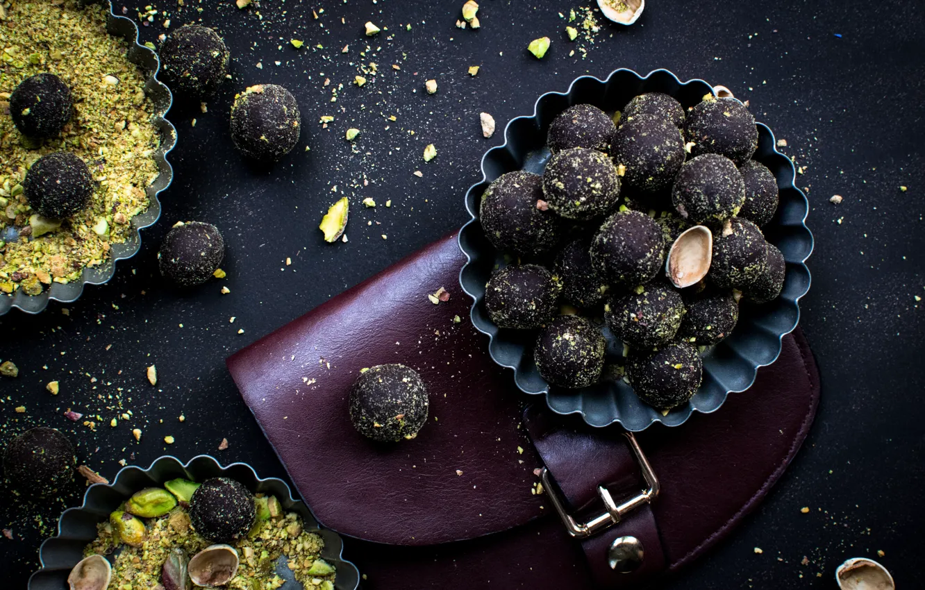 Photo wallpaper nuts, dessert, chocolates