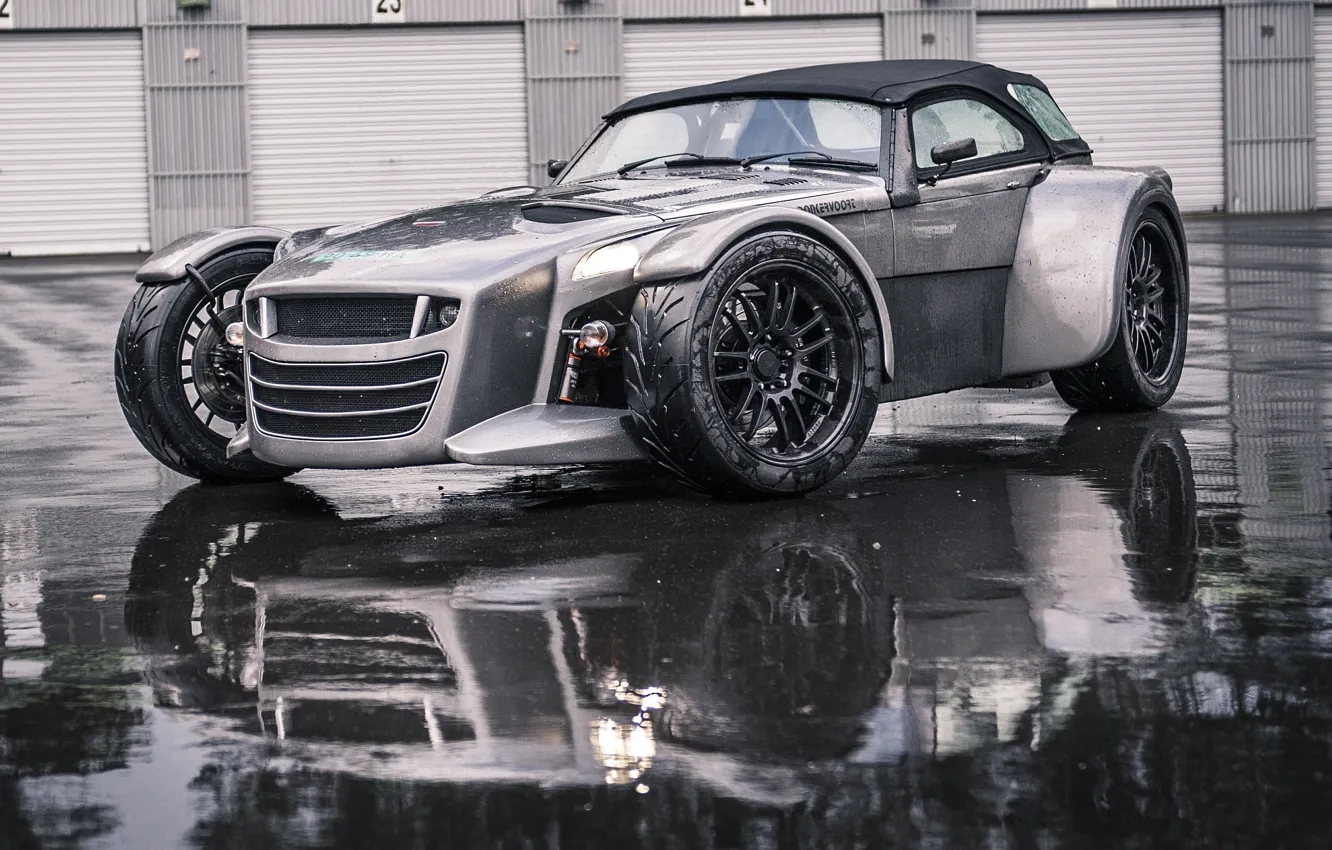 Photo wallpaper reflection, puddle, GTO, garages, 2015, Donkervoort