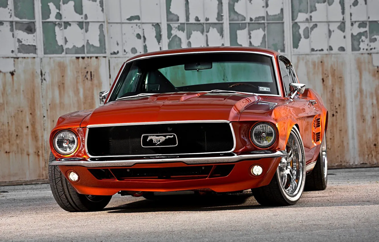 Photo wallpaper Muscle, Ford Mustang, Classic, Fastback, Widebody, Vehicle