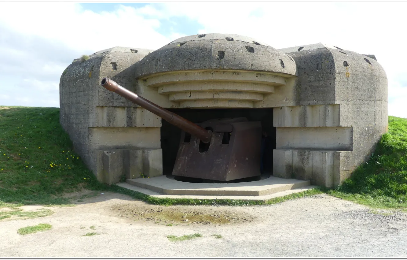 Photo wallpaper gun, normandy, french, artillery, d-day