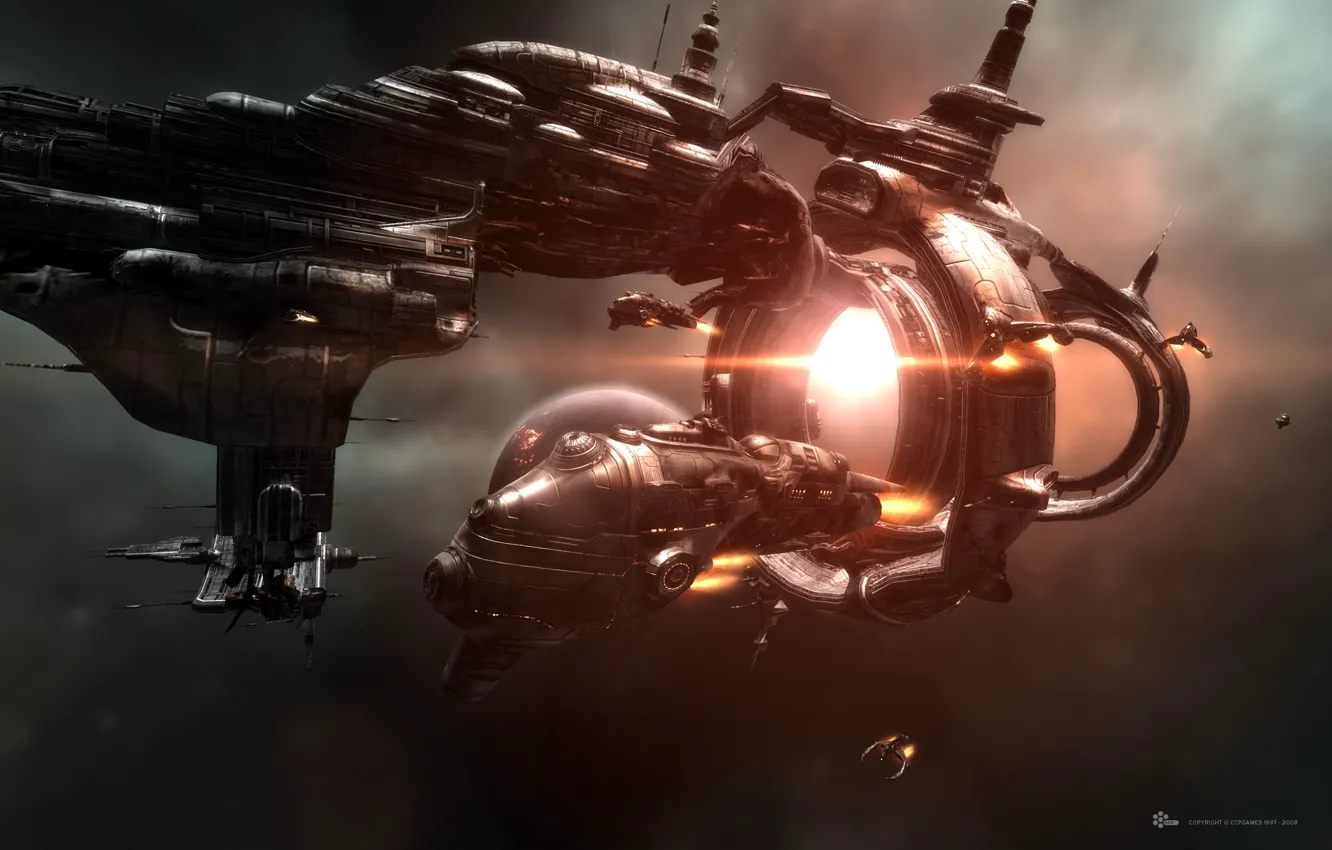 Photo wallpaper space, planet, station, space, spaceship, station, eve online, space ship