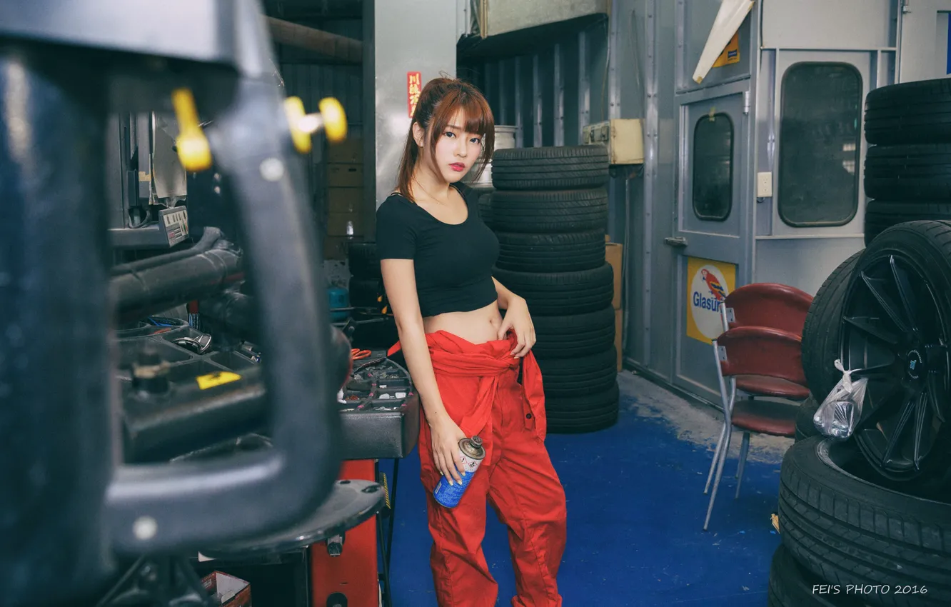 Photo wallpaper photo, Asian girl, cute Asian girl, looks you in the eye, FEI, Please Please, girl …