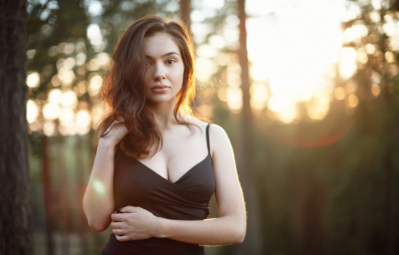 Photo wallpaper summer, look, face, background, model, hair, Lera