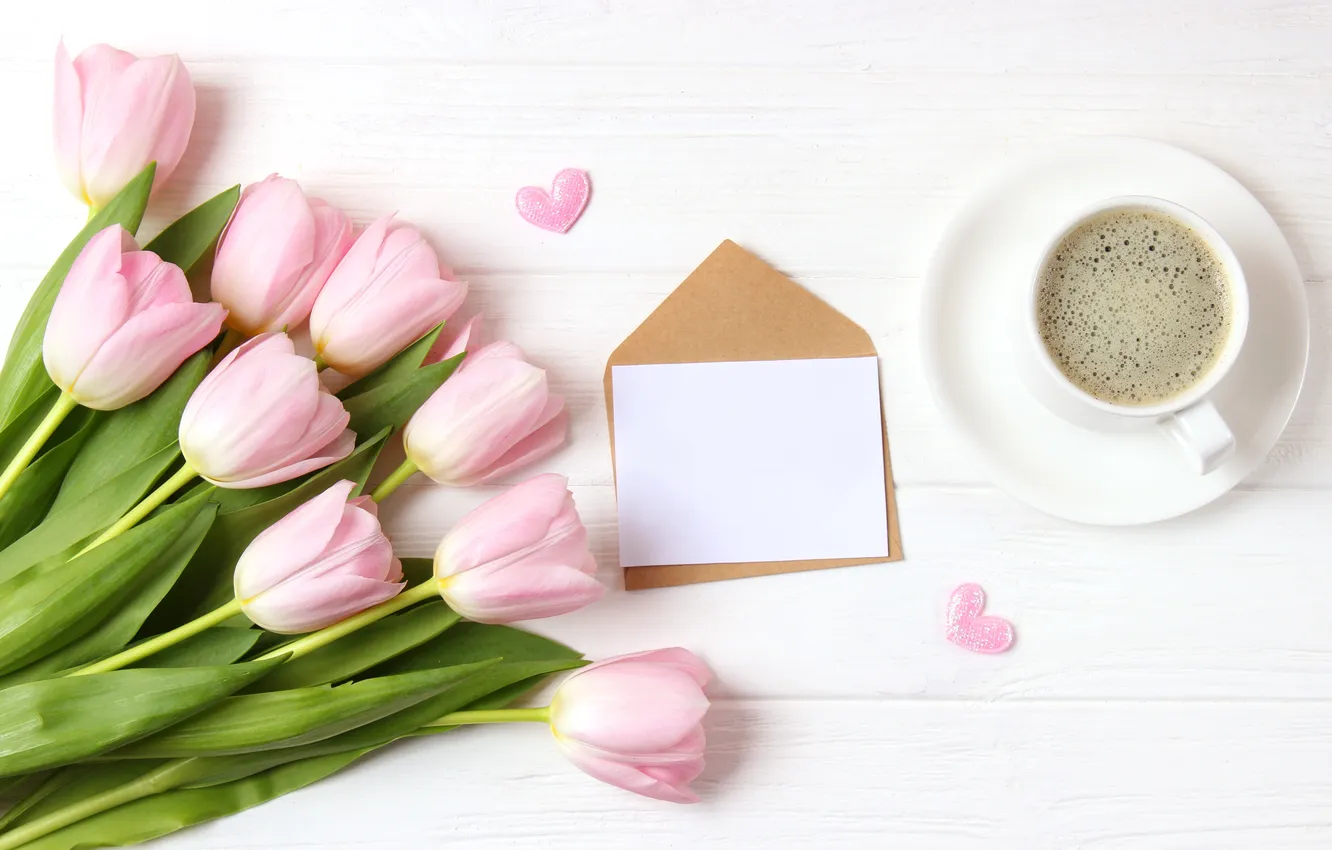 Photo wallpaper love, flowers, romance, bouquet, tulips, love, pink, flowers
