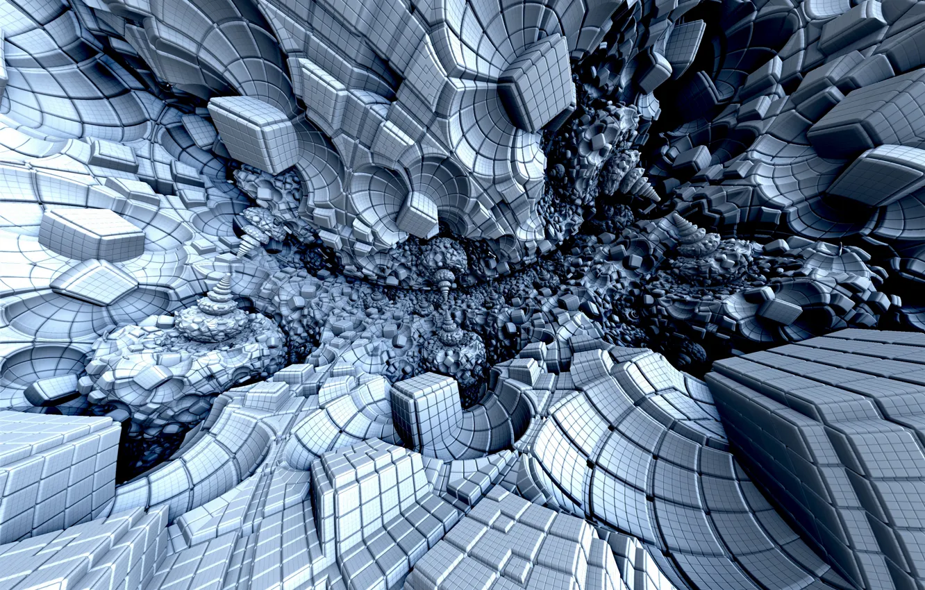 Photo wallpaper abstraction, cells, render