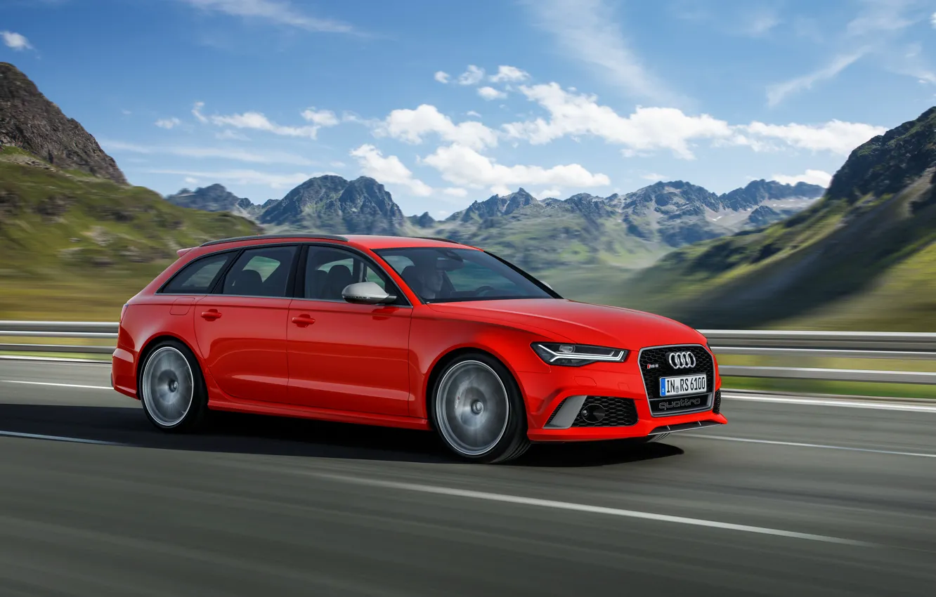 Photo wallpaper red, Audi, Audi, Red, universal, Before, RS 6