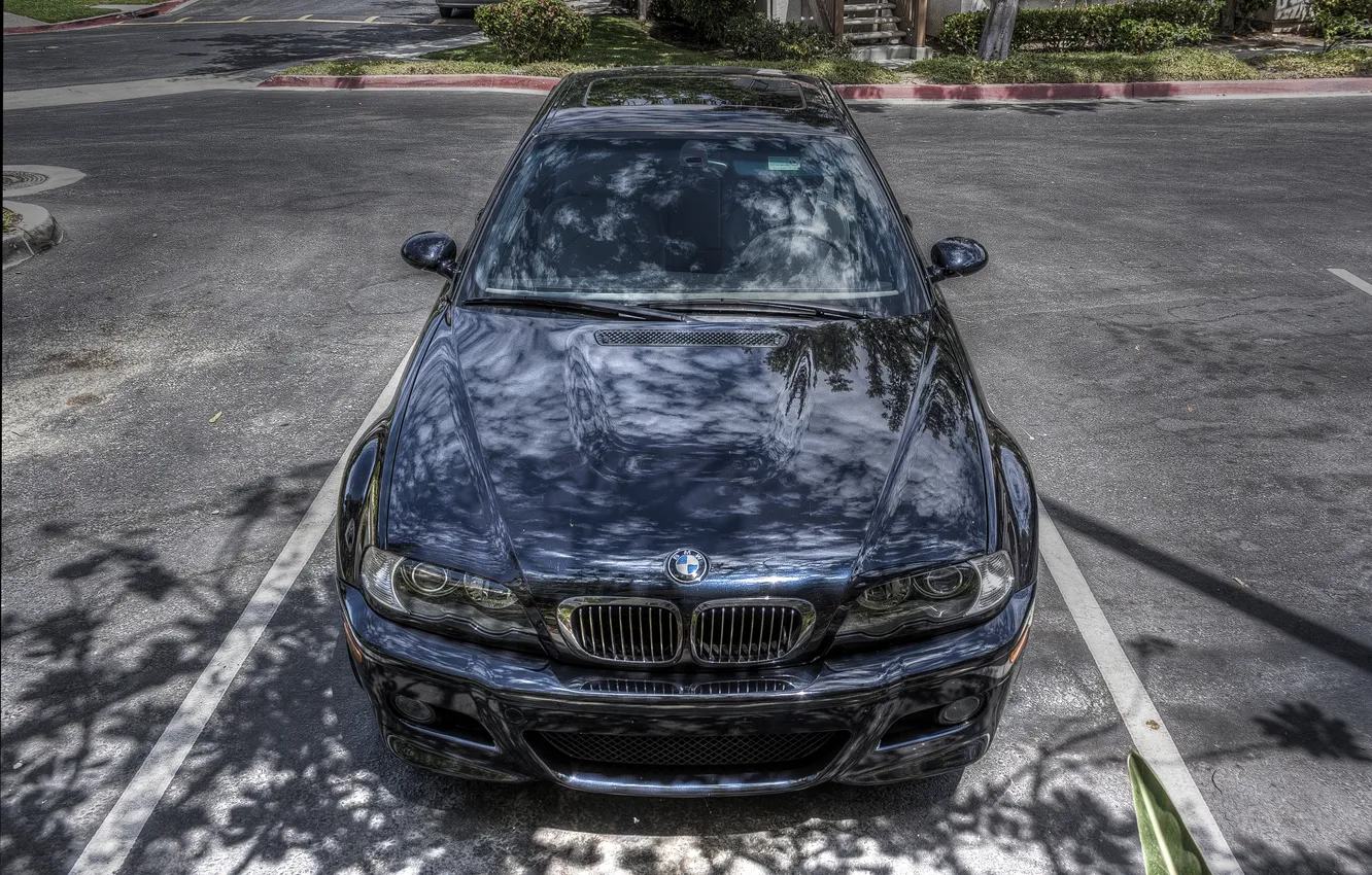 Photo wallpaper asphalt, blue, street, BMW, coupe, BMW, Parking, blue