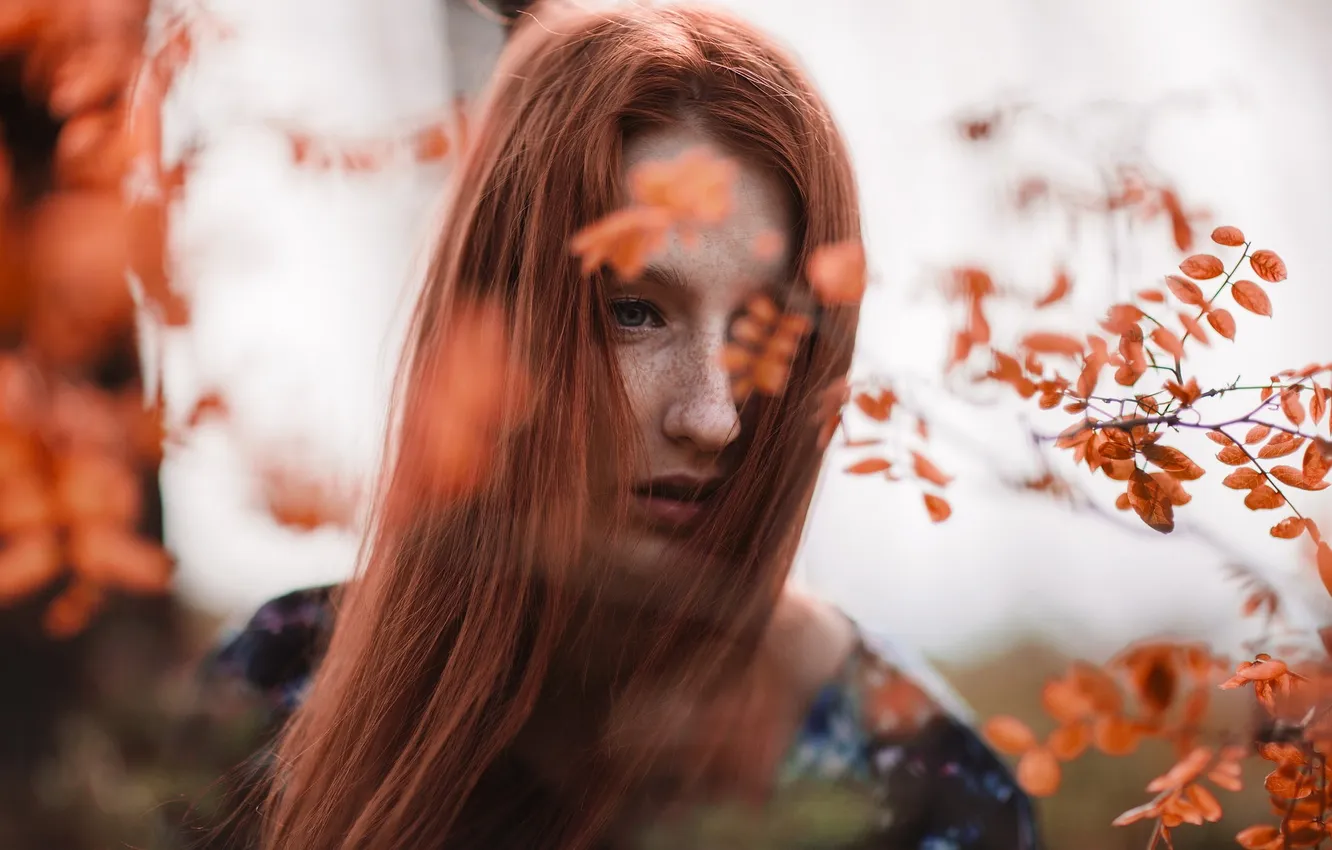 Photo wallpaper look, girl, portrait