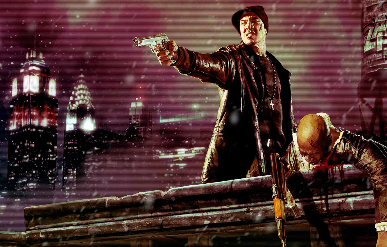 Photo wallpaper the city, the bandits, New York, Max Payne 3, AK 47