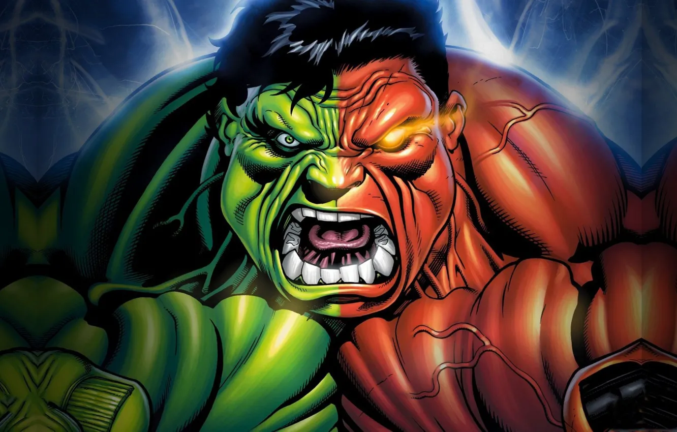 Photo wallpaper Hulk, Rage, Rage, Red Hulk