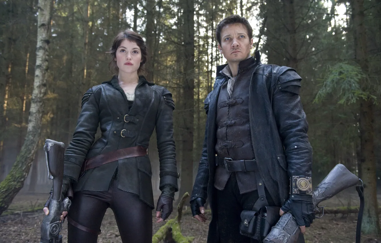 Photo wallpaper fantasy, Gemma Arterton, Jeremy Renner, Jeremy Renner, Hansel and Gretel witch hunters, Gemma Arterton, Gretel, …