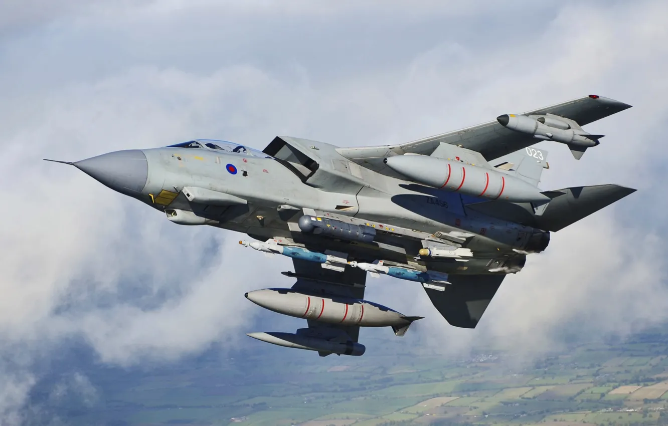 Photo wallpaper fighter-bomber, RAF, Tornado, Panavia Tornado, Panavia Tornado GR4