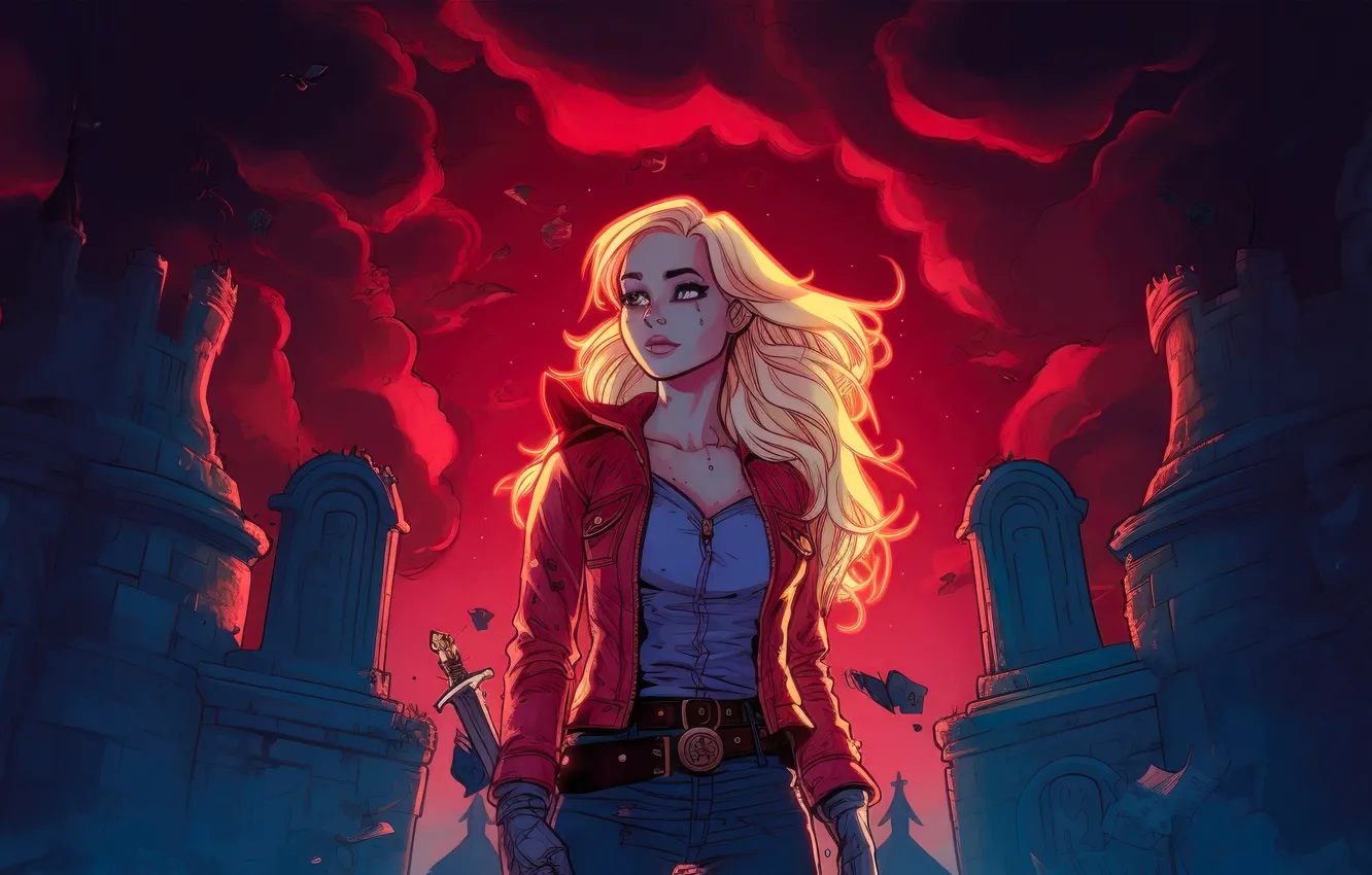 Photo wallpaper night, warrior, buffy