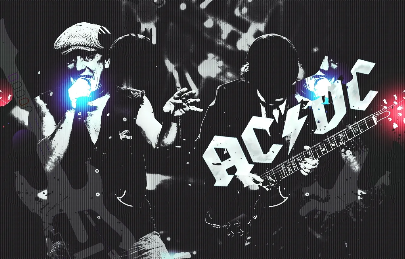 Photo wallpaper rock, legend, AC-DC